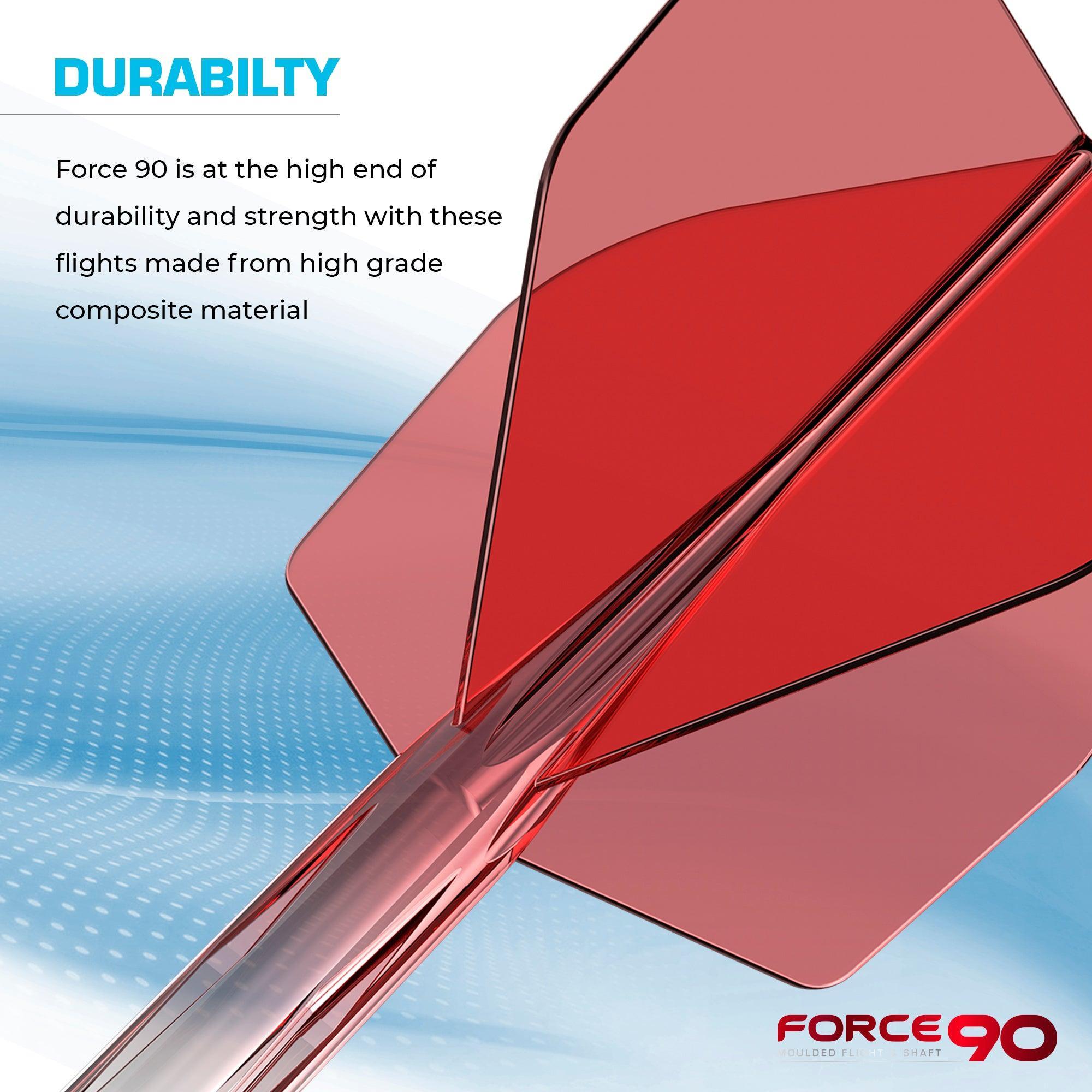 Mission - Force 90 Transzparens Piros - Darts Toll/Szár - Direct Darts