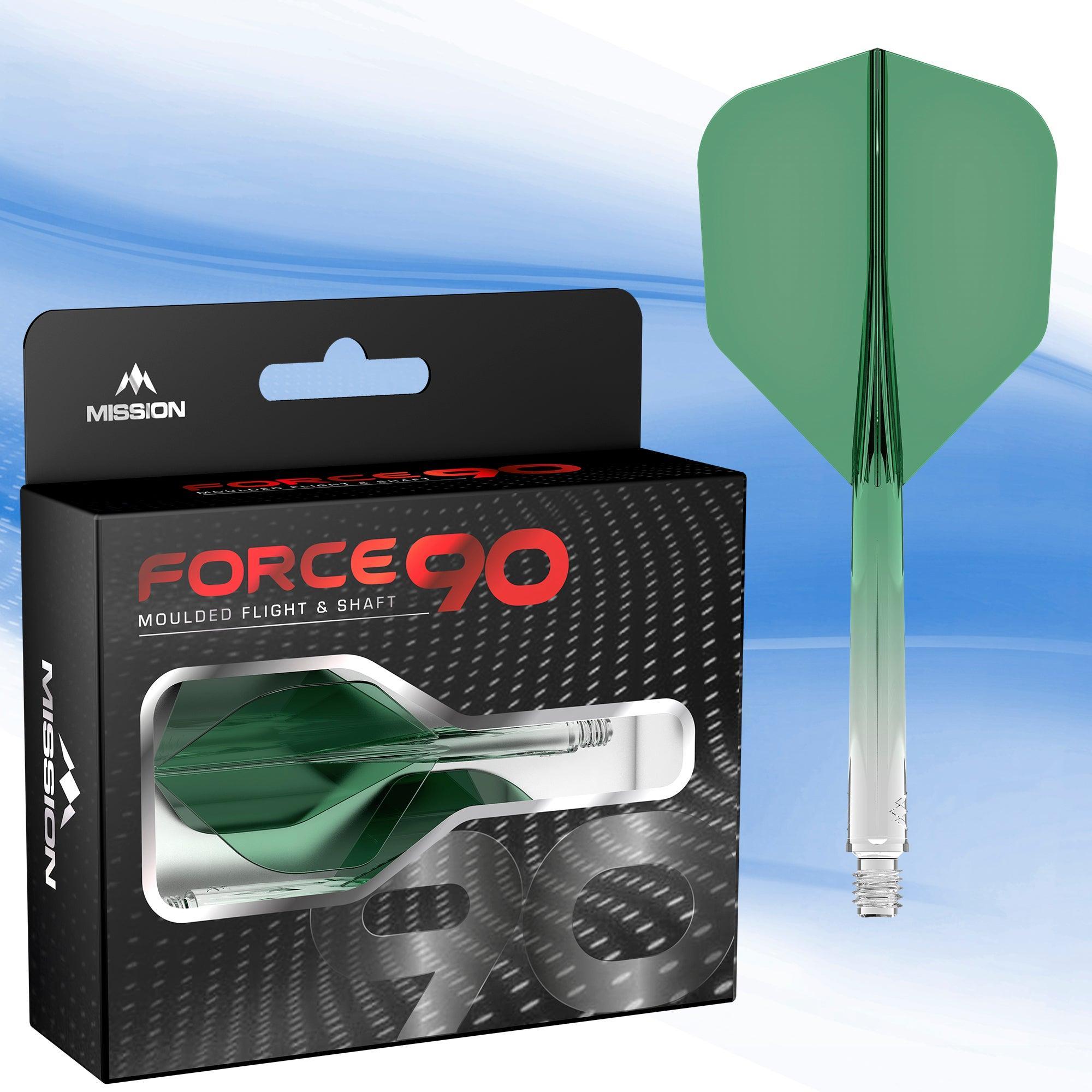 Mission - Force 90 Transzparens Zöld - Darts Toll/Szár - Direct Darts