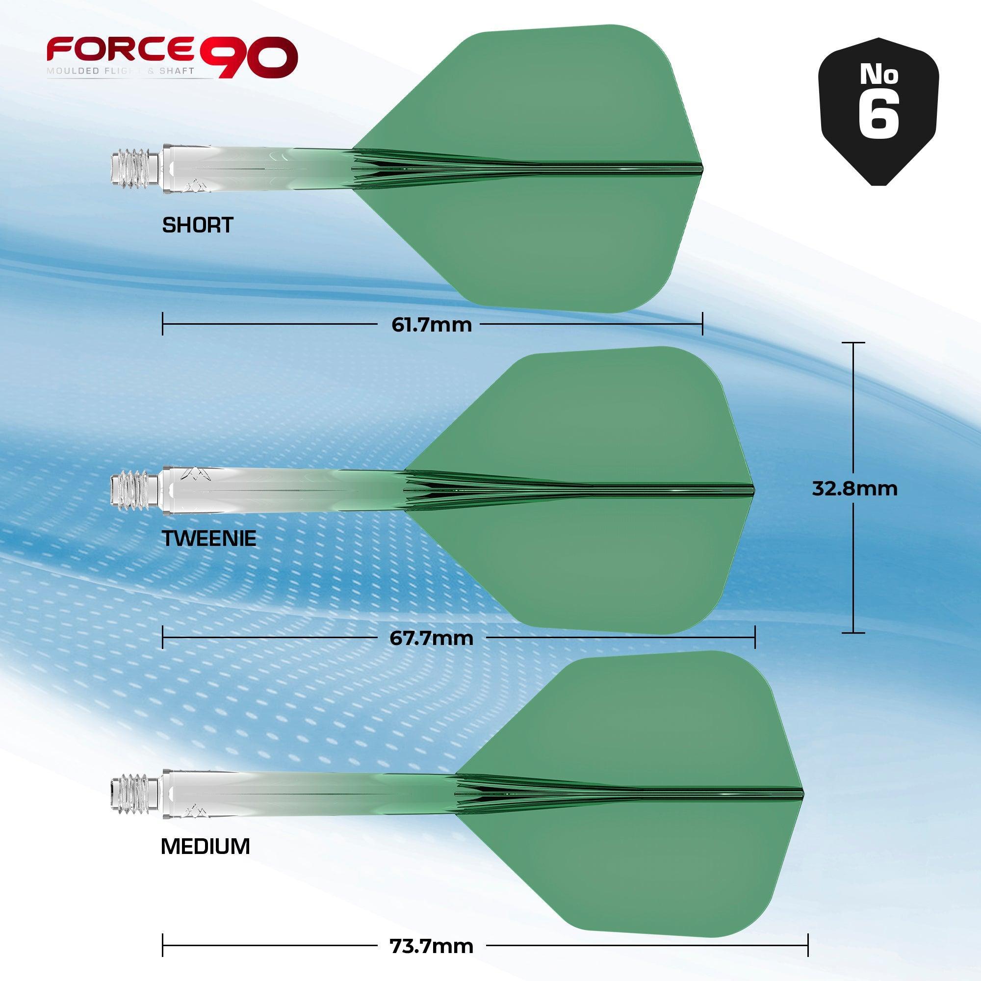 Mission - Force 90 Transzparens Zöld - Darts Toll/Szár - Direct Darts - 3