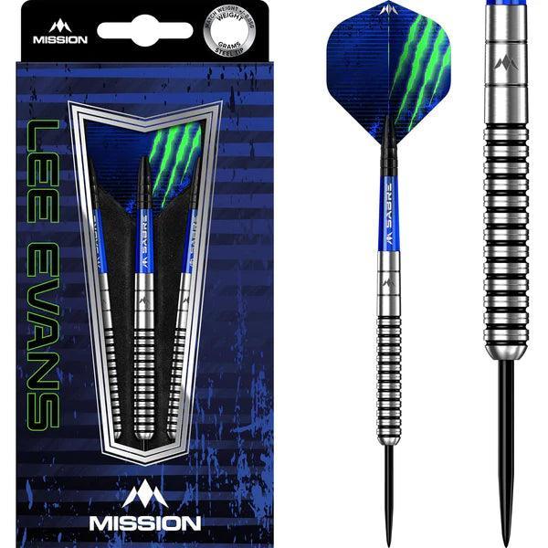 Mission - Lee Evans Darts 90% - Fekete - Steel Darts Szett - Direct Darts - 1