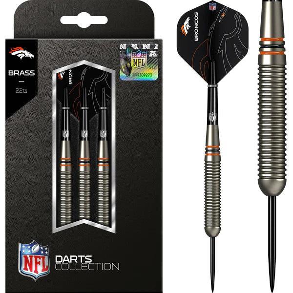 Nfl - Official Licensed - Denver Broncos - Brass - Steel Darts Szett - Direct Darts - 1