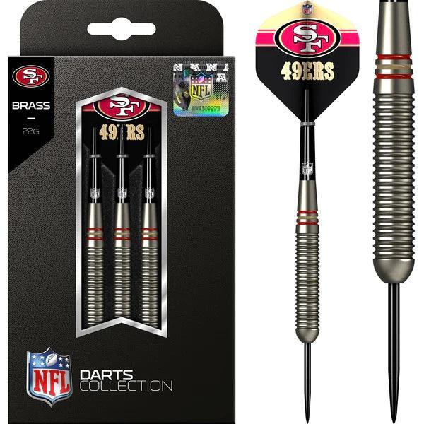 Nfl - San Francisco 49Ers - Brass - Steel Darts Szett - Direct Darts - 1