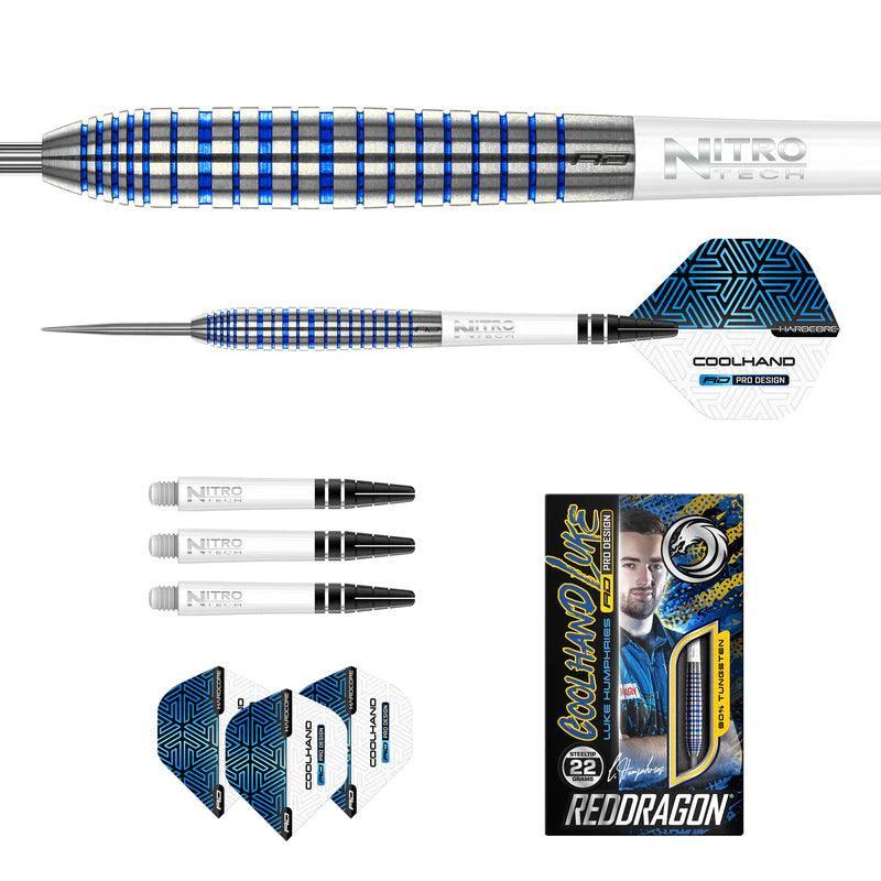 Red Dragon - Luke Humphries Tx3 Cool Blue - 90% - Steel Darts Szett - Direct Darts - 5