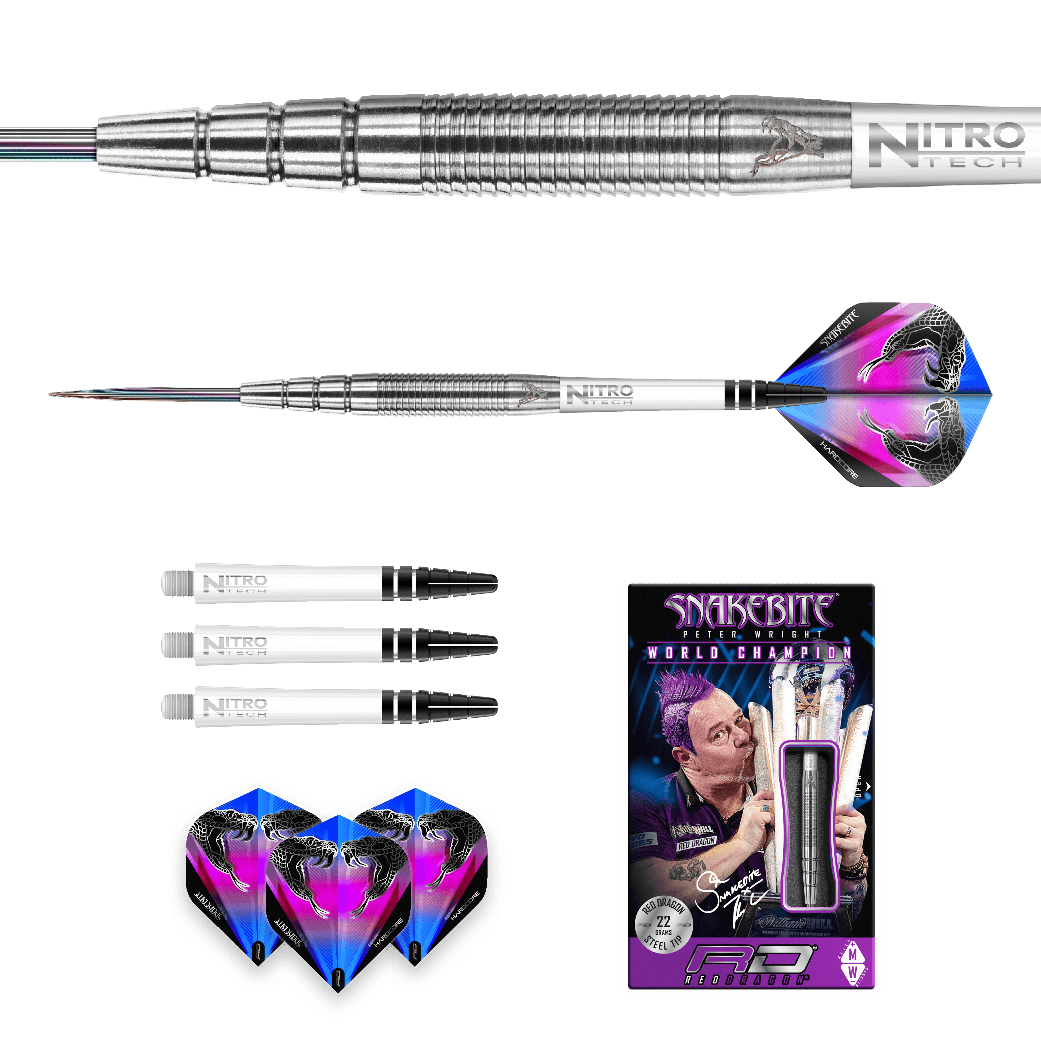 Red Dragon - Peter Wright Pl15 90% - Steel Darts Szett - Direct Darts - 5