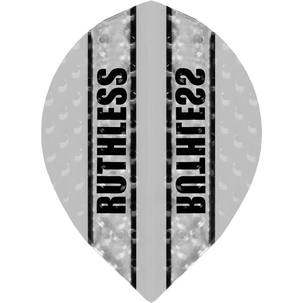 RUTHLESS - CLEAR PANEL EMBOSSED - FEHÉR - PEAR - 100 MIKRON - DARTS TOLL - Direct Darts