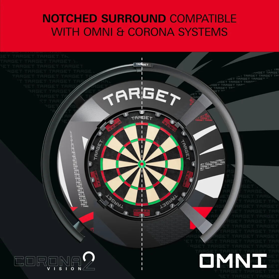 Target - Black Patterned Notched - Darts Falvédő - Direct Darts - 2