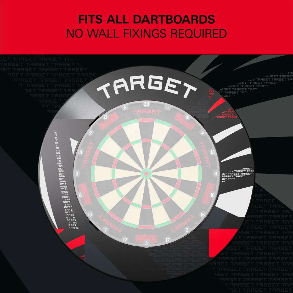 Target - Black Patterned Notched - Darts Falvédő - Direct Darts - 4