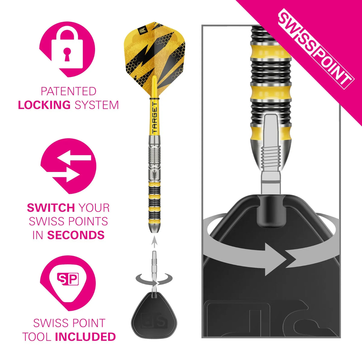 Target - Buzz Sp01 - 90% - Steel Darts Szett - Direct Darts - 3