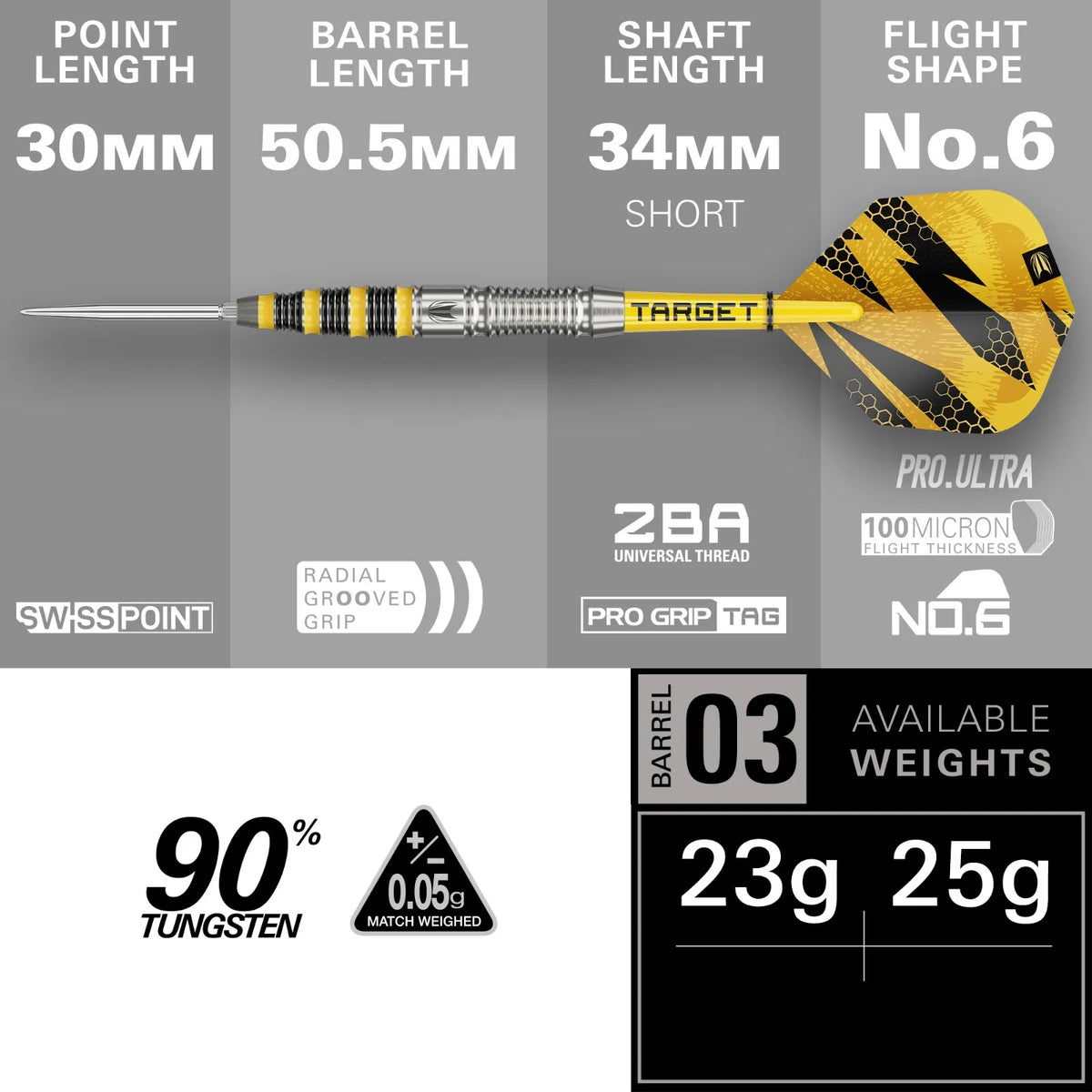 Target - Buzz Sp03 - 90% - Steel Darts Szett - Direct Darts - 2