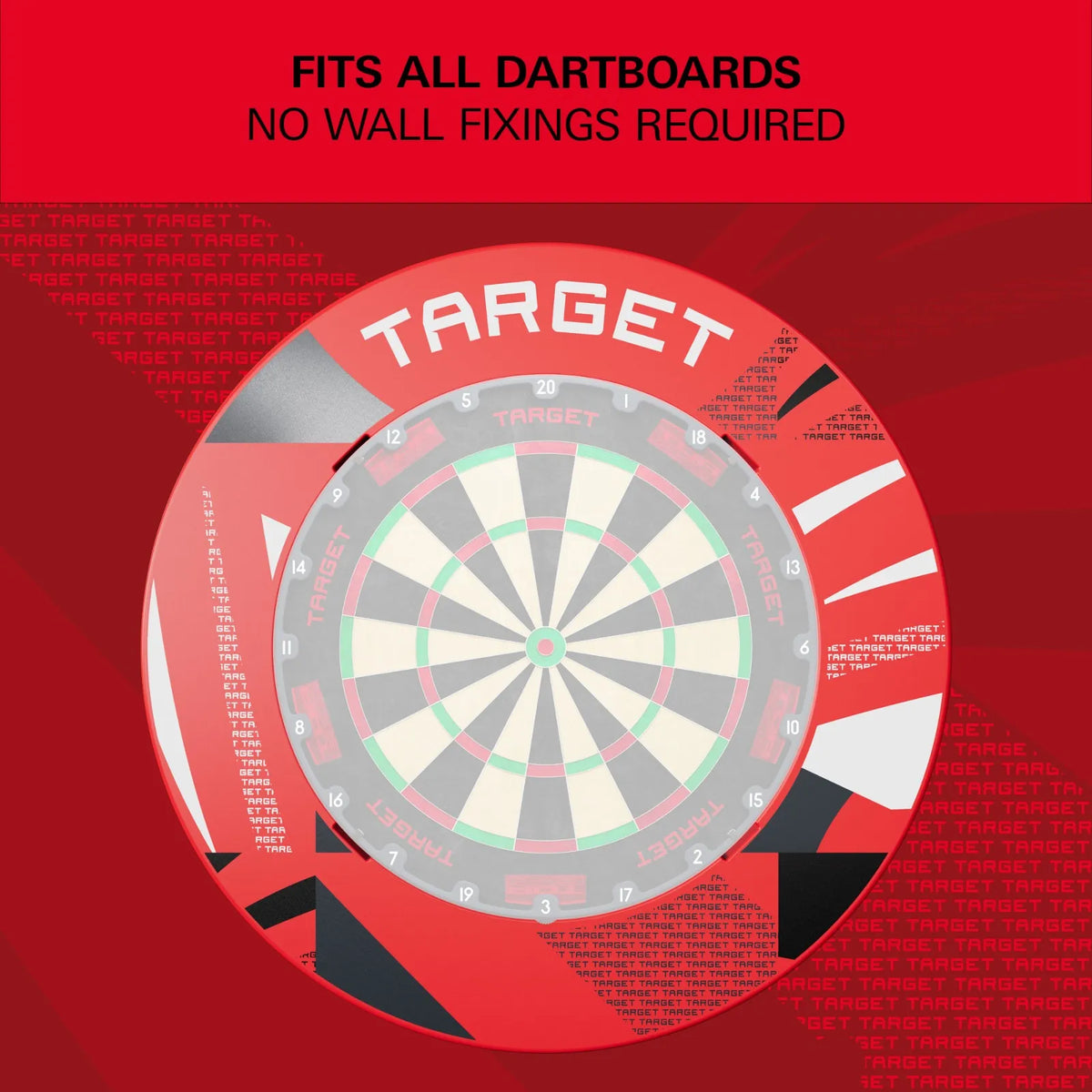 Target - Red Patterned Notched - Darts Falvédő - Direct Darts - 4