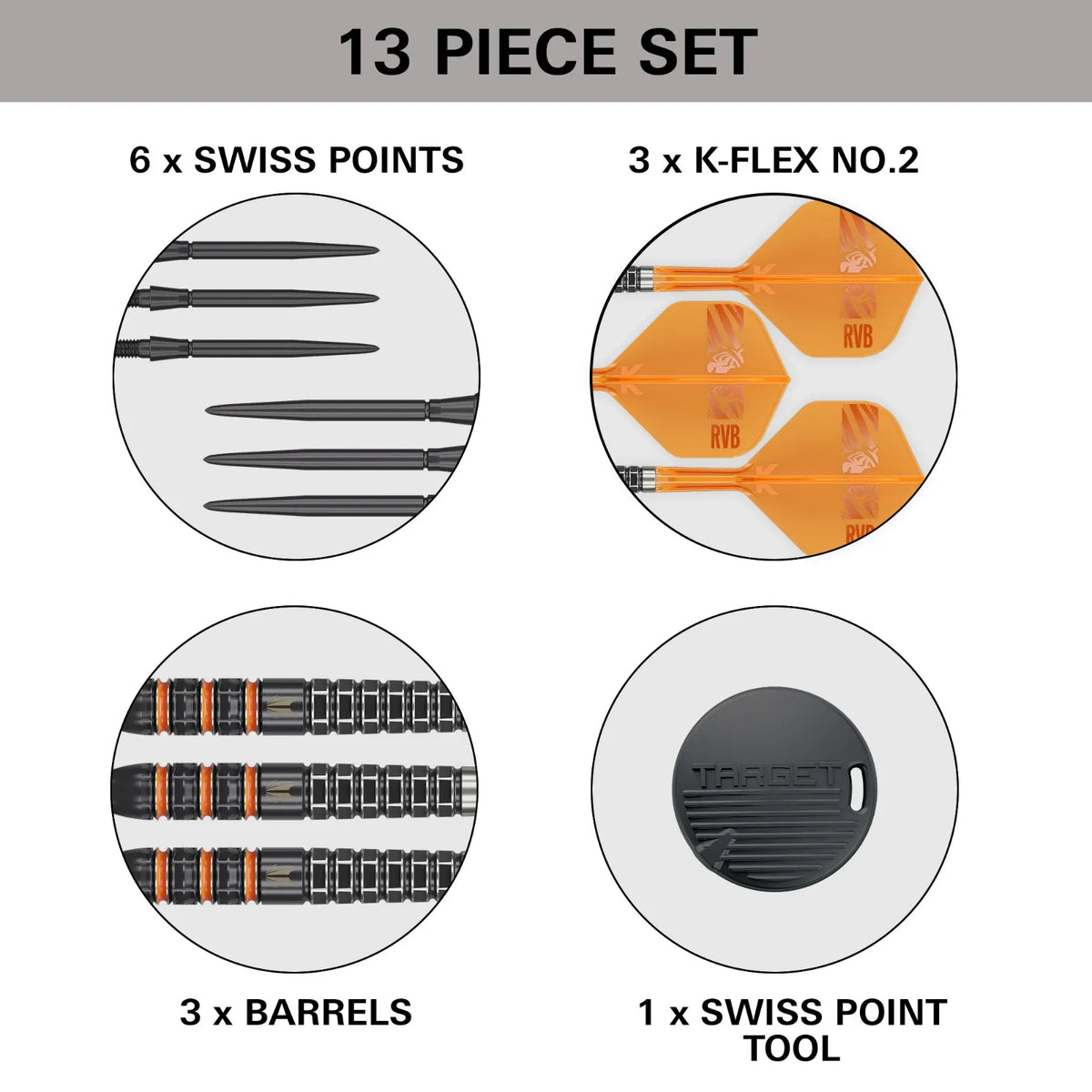 Target - Raymond Van Barneveld - 95K - Steel Darts Szett - Direct Darts - 4