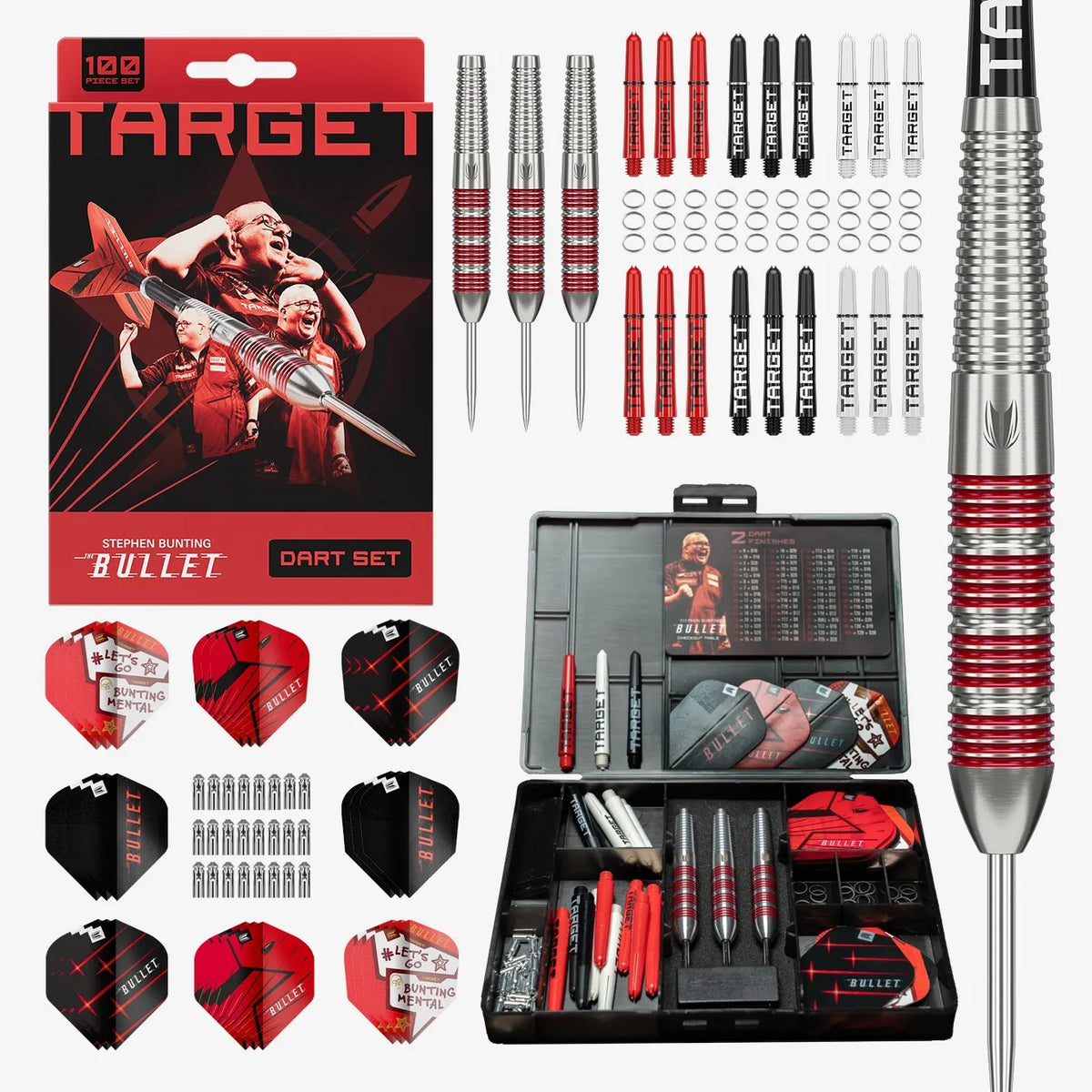 Target - Stephen Bunting 100 Pc Brass - Steel Darts Szett - Direct Darts - 1