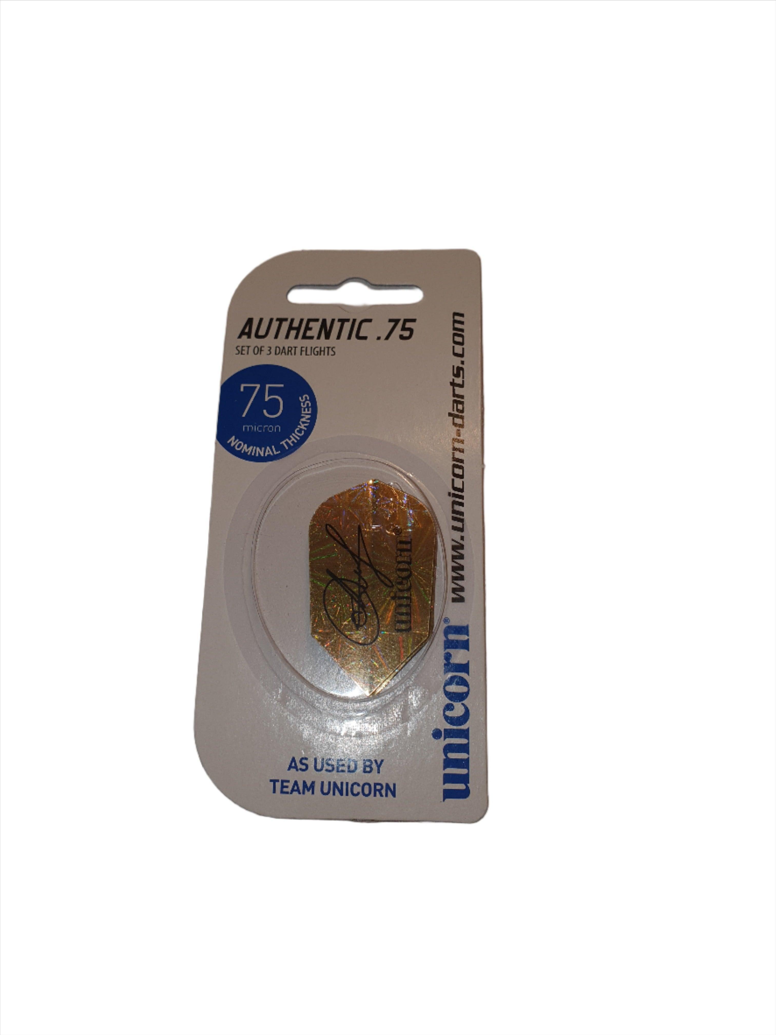 Unicorn - Authentic - Ana Dob - Gold - Slim - 75 Mikron - Darts Toll - Direct Darts - 1