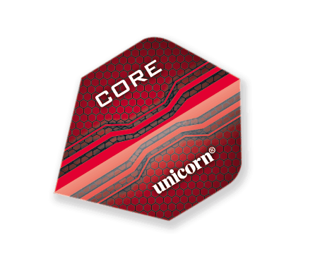 Unicorn - Core Plus Core Piros - 75 Mikron - Dart Toll - Direct Darts - 1