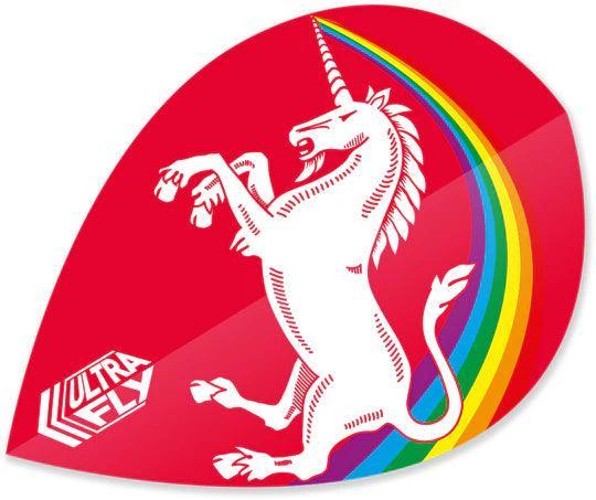 Unicorn - Core - Unicorn Rainbow - Red - Xtra - 75 Mikron - Darts Toll - Direct Darts - 1