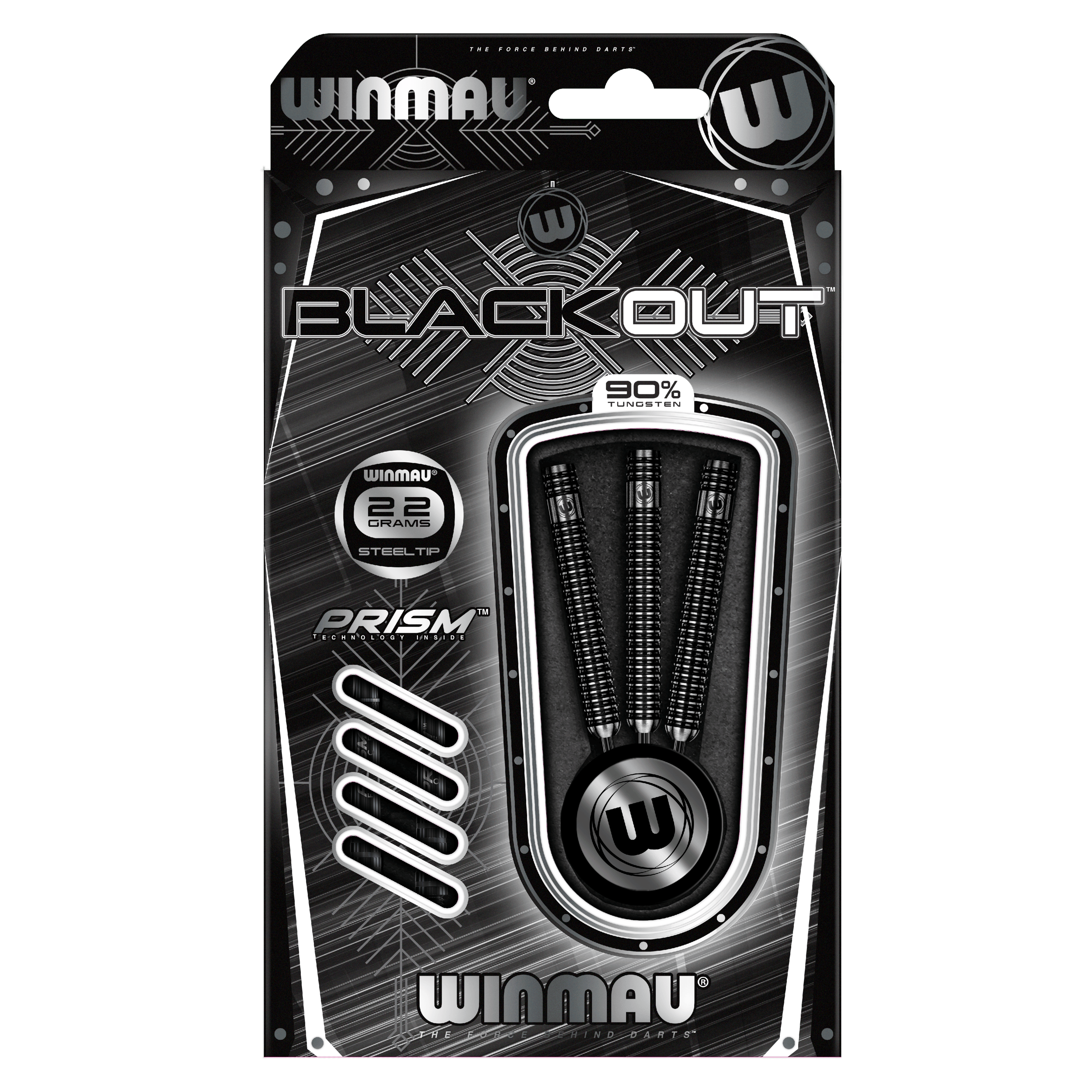 WINMAU - BLACKOUT 90% - STEEL DARTS SZETT - Direct Darts