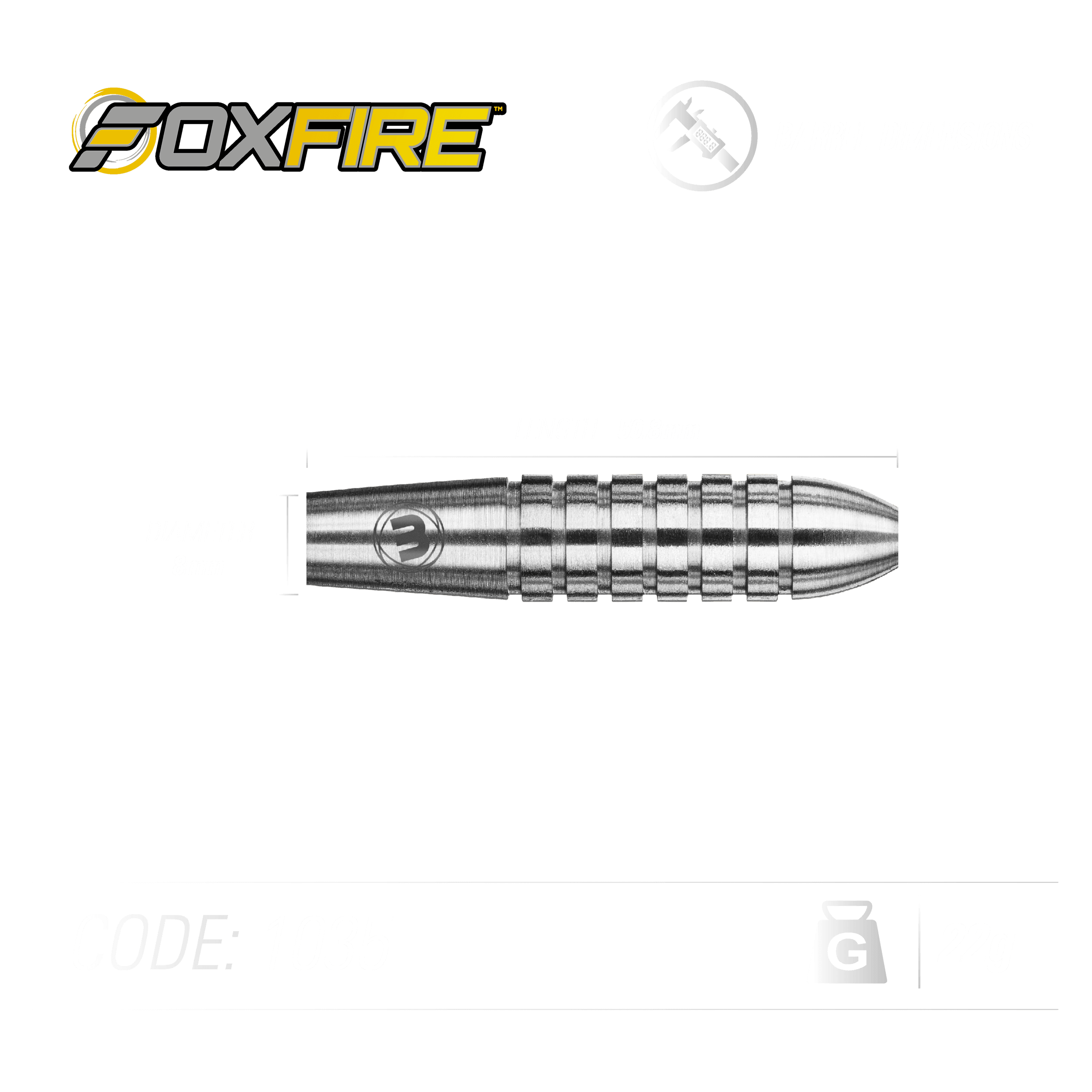 Winmau - Foxfire 80% V2 - Steel Darts Szett - Direct Darts - 4