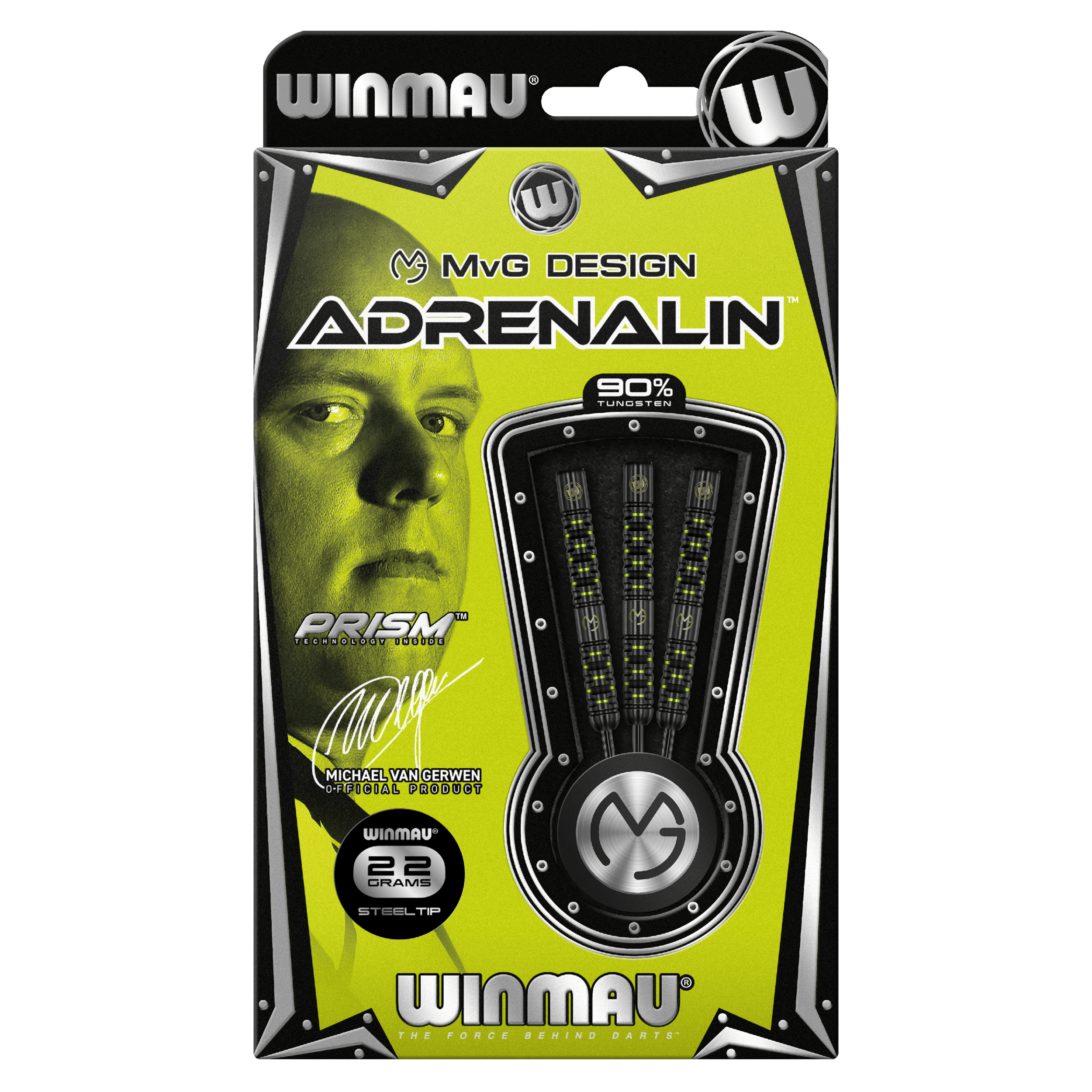 WINMAU - MVG ADRENALIN 90% - STEEL DARTS SZETT - Direct Darts