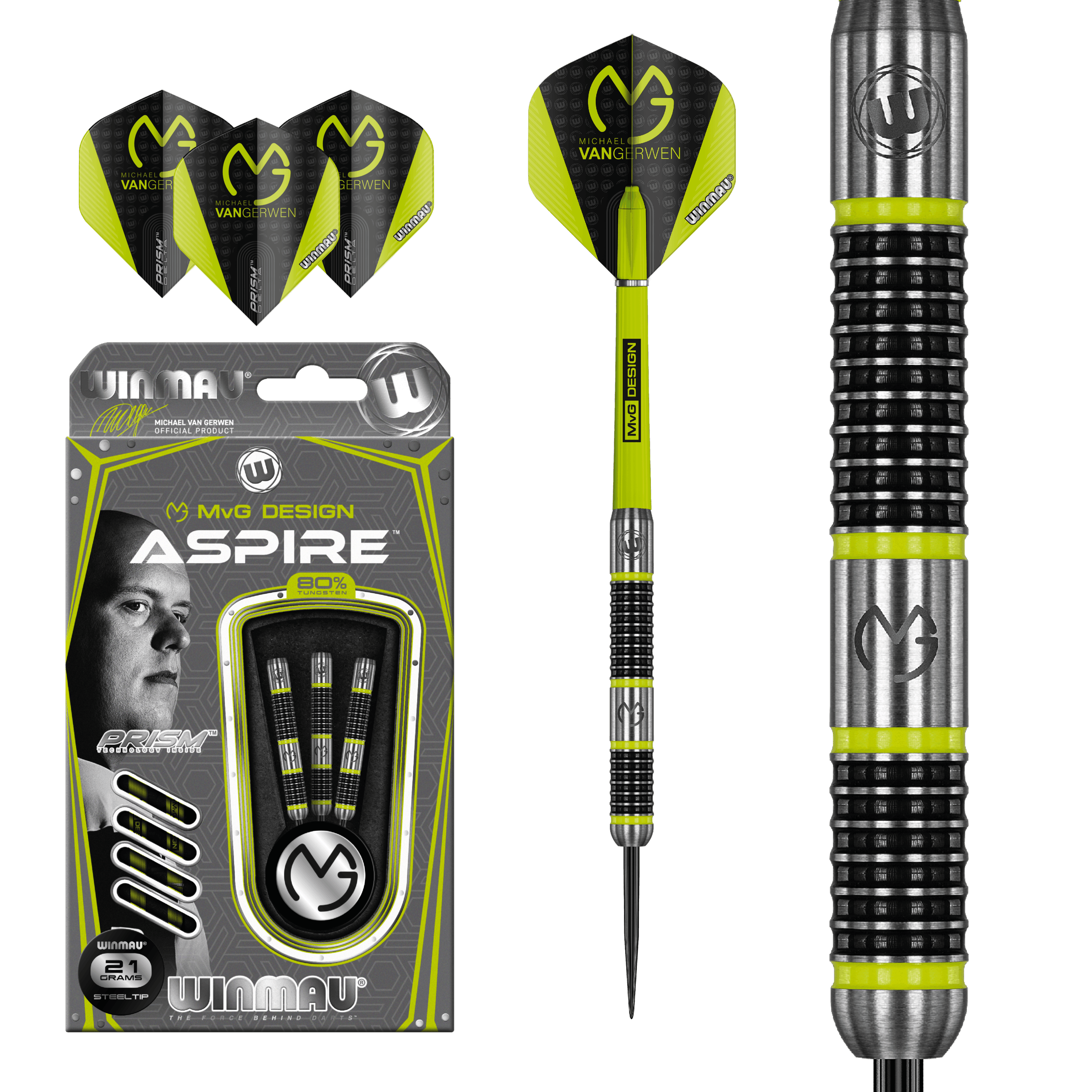 Winmau - Mvg Aspire 80% - Steel Darts Szett - Direct Darts