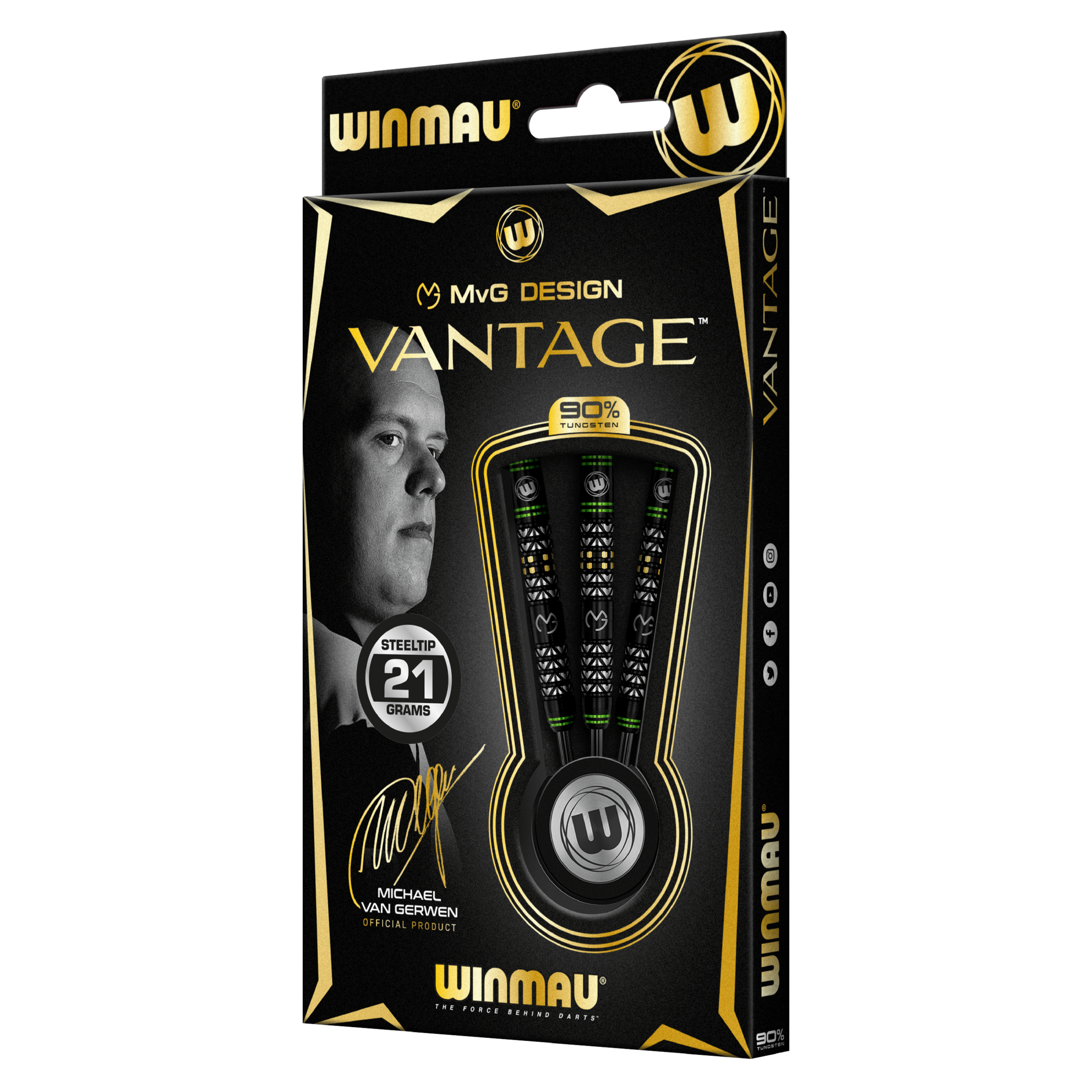WINMAU - MVG VANTAGE 90% - STEEL DARTS SZETT - Direct Darts